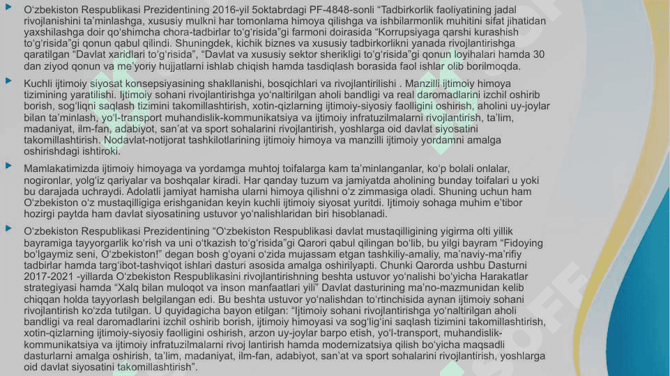 Mustaqillik yillarida O‘zbekistondagi ijtimoiy o‘zgarishlar 4