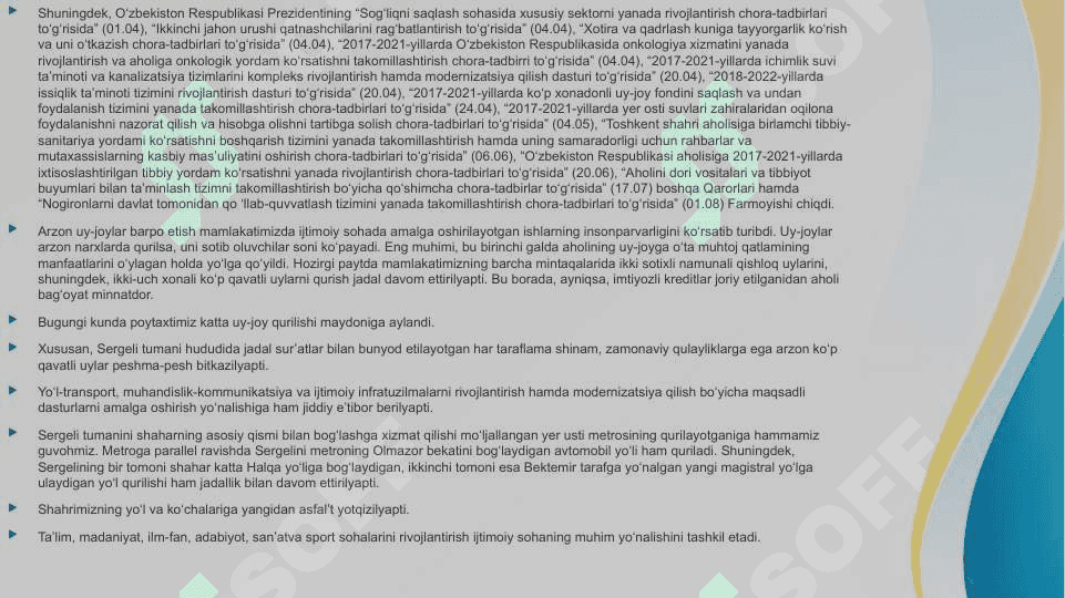 Mustaqillik yillarida O‘zbekistondagi ijtimoiy o‘zgarishlar 8