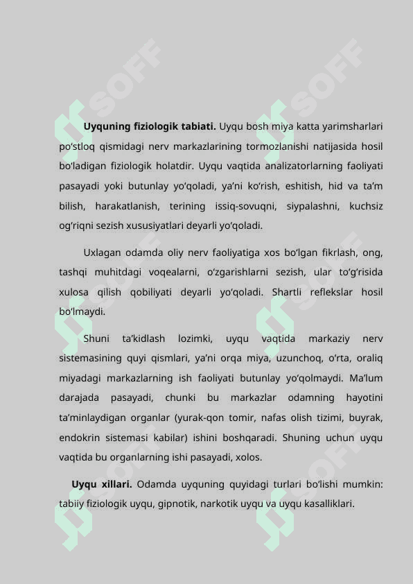 Uyqi buzulishlari klassifikatsiyasi.. 2