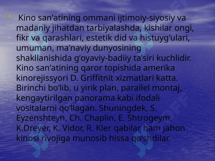 Kinematografiya sohasida boshqaruv 3