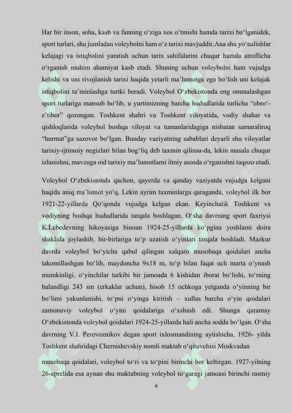 VOLEYBOLNING O ‘ZBEKISTONDAGI TARIXI VA RIVOJLANISHI 6