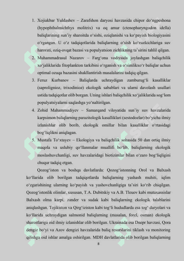 BALIQLARNING BIOEKOLOGIK XUSUSIYATLARI 8