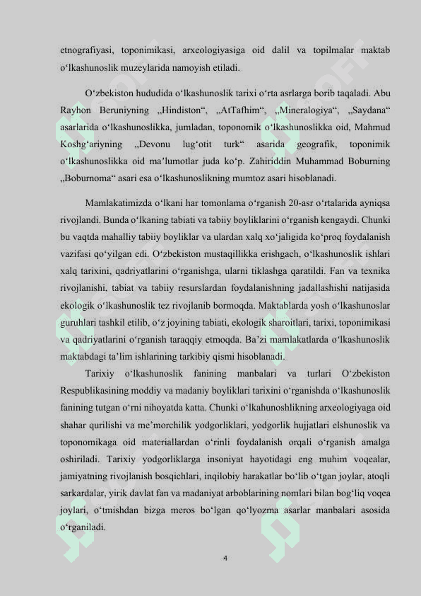 Tarixiy o‘lkashunoslik fanining o‘lka tarixini o‘rganishdagi ahamiyati 4