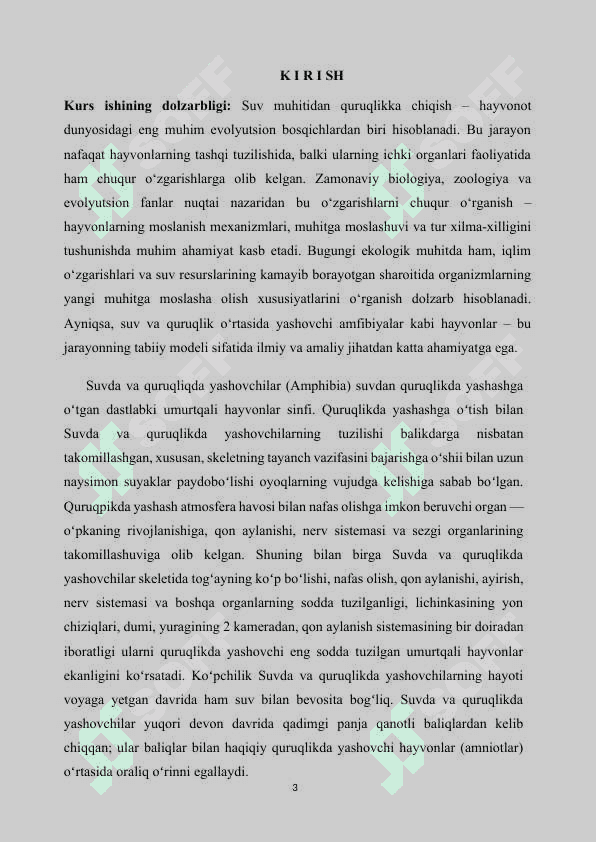 Suvda hamda quruqlikda yashovchilar, quruqlikka chiqish sabablari va moslanish xususiyatlari 3
