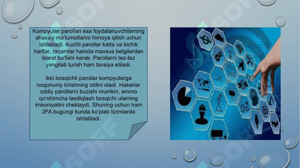 Axborotni ruxsatsiz kirishdan himoya qilish 6