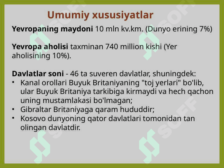 Yevropa geografiyasi. Umumiy xususiyatlar 3