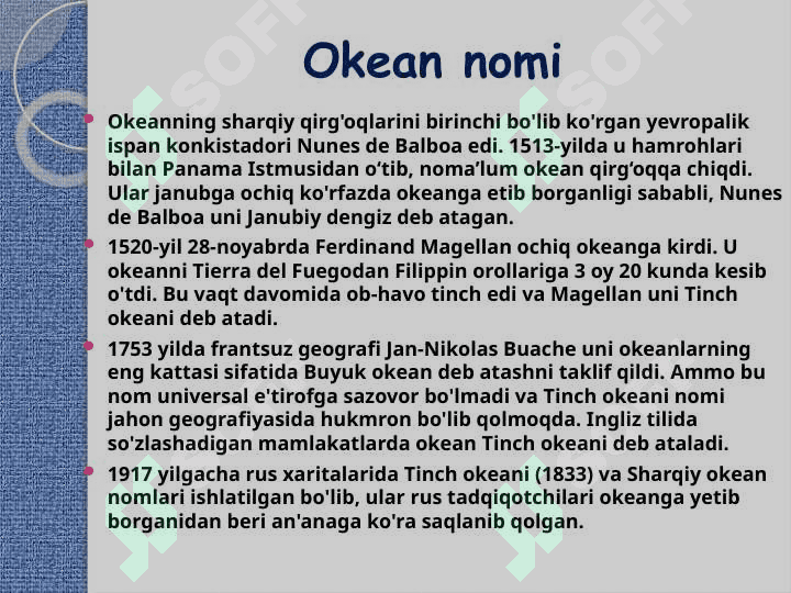 Tinch okeani va uning xususiyatlari 2