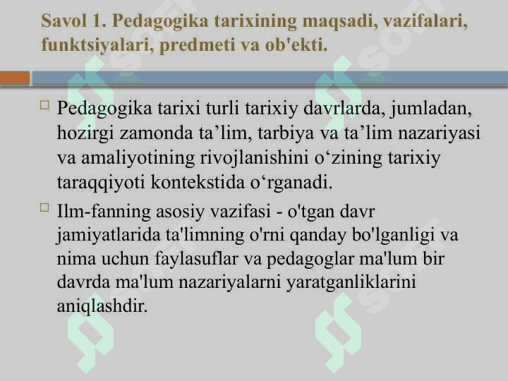 Pedagogika tarixi o'quv fani va ilmiy bilimlar tarmog'i sifatida 5