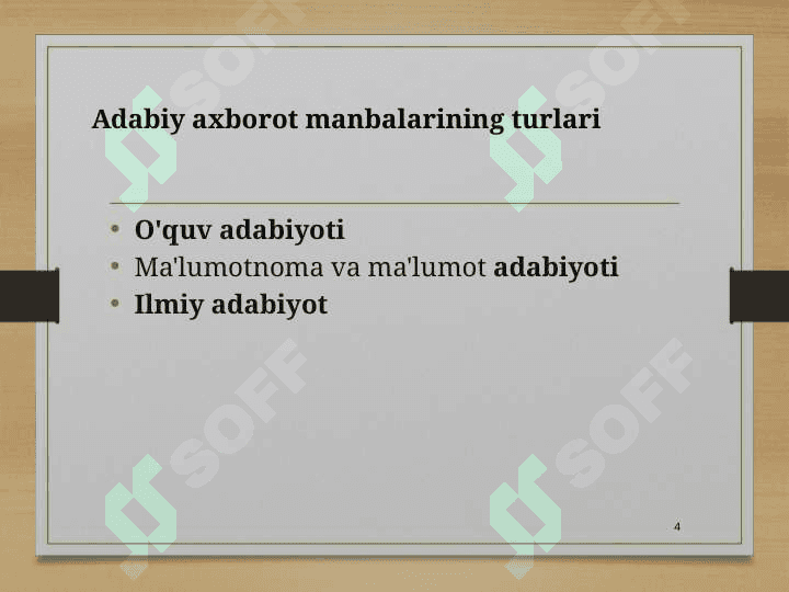 Axborot manbalarining turlari 4