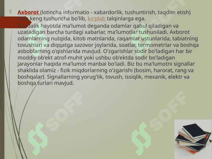 Axborot nima va uning manbalari 2