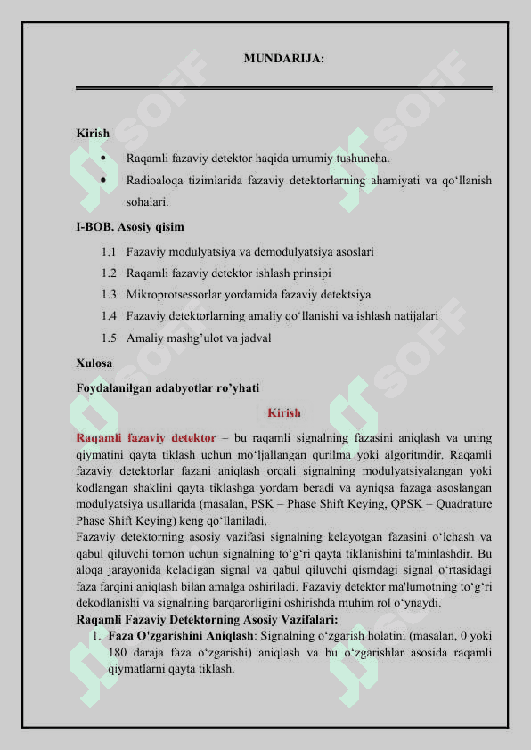 Raqamli fazaviy detektor 2