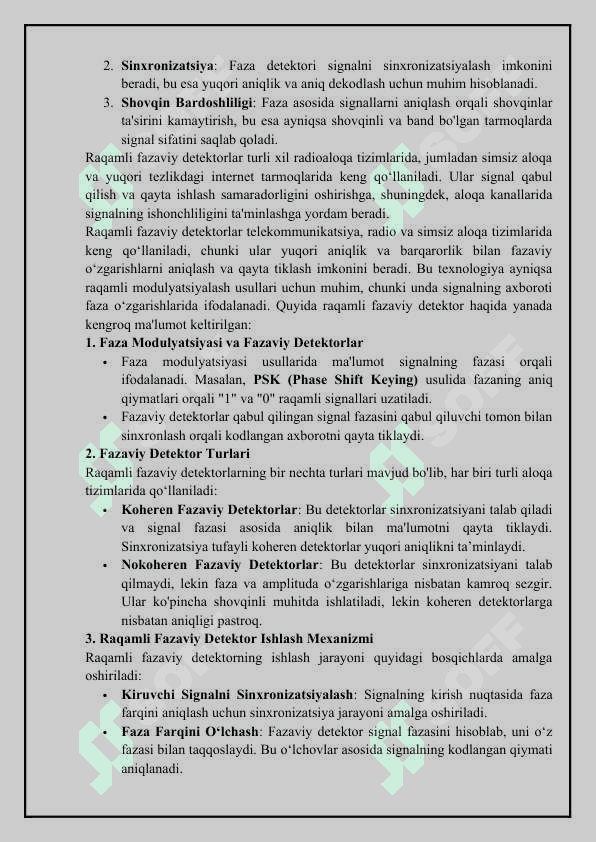 Raqamli fazaviy detektor 3