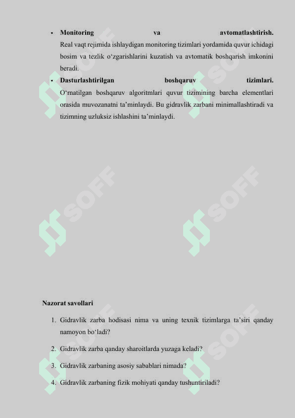 Quvurlardagi gidravlik zarba hodisasi va uni bartaraf etish usullari 7