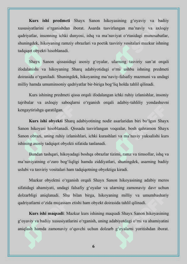 Shayx sanon hikoyasining gʻoyaviy-badiiy xususiyatlari 6