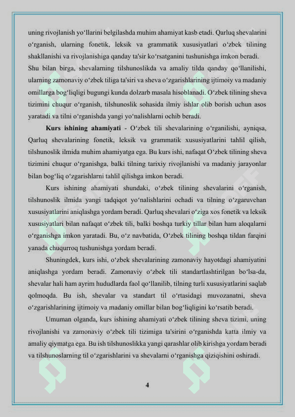 Oʻzbek tili qarluq shevalarining organilishi 4