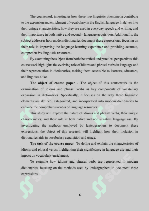 Idiomalarning roli va lug'atlarda so‘z boyligini kengaytirishda frazematik fe‘llar ” 6