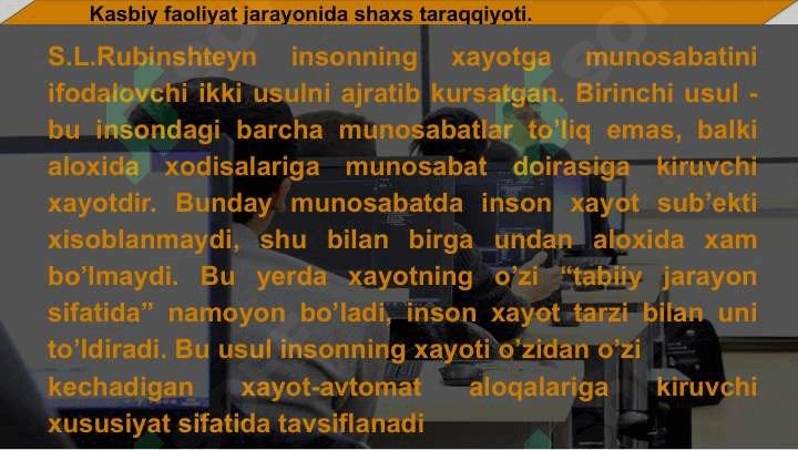 Kasbiy tadbiqiy jihatlarning o'z-o'zini boshqarish usullari 4