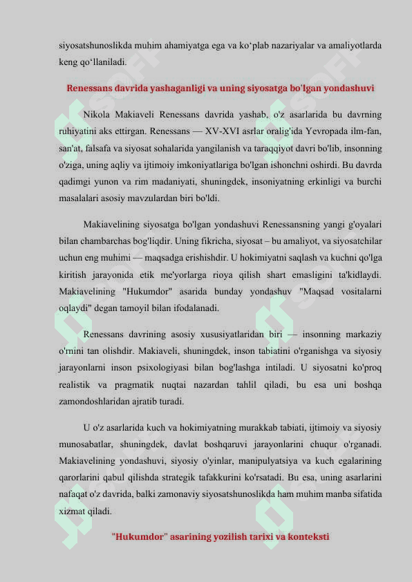 Nizomulmulkning “Siyosatnoma”  (Nikola Makiavellining “Hukmdor”) 4
