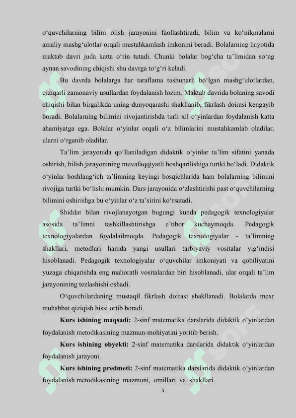 2-sinf matematika darslarida didaktik oyinlardan foydalanish metodikasi 5