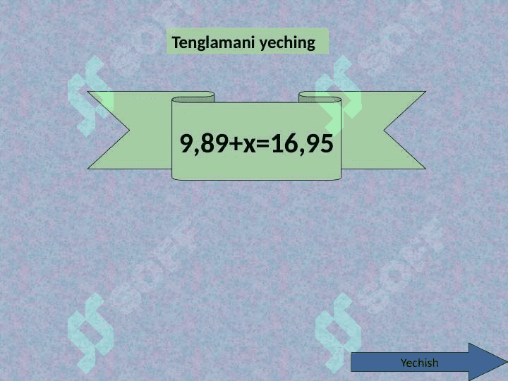 O’nli  Kasrlarni  qo’shish  va ayirish  mavzusini  mustahkamlash DA.pptx 8