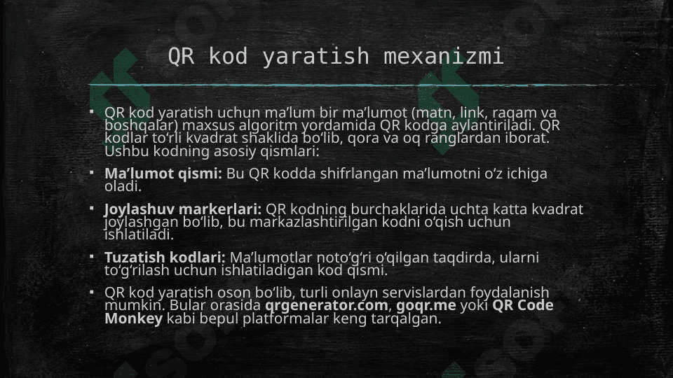 QR kod yaratish va undan foydalanish 7