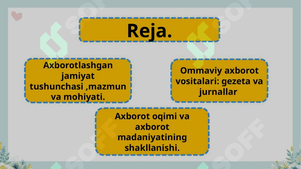 Axborotni jamiyatda tutgan oʻrni va ahamiyati. 3