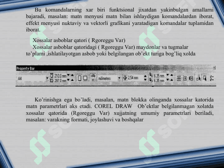 Corel Draw dasturida maxsus effektlar bilan ishlash. 4