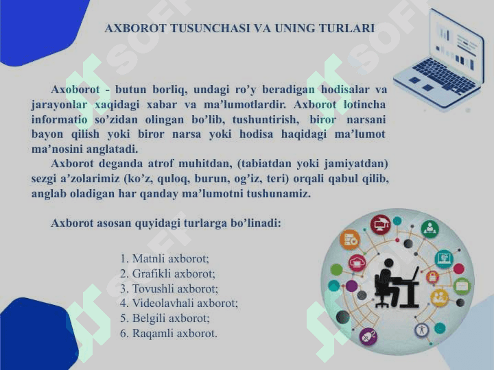 Аxborot  texnologiyalarining  asosiy tushunchalari 2