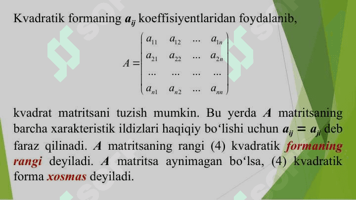 KVADRATIK FORMALAR 4