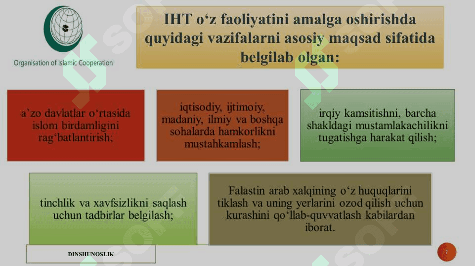 Xalqaro diniy tashkilotlar faoliyatining tarixi va ularning barqaror rivojlanish maqsadlariga erishishdagi ahamiyati 7
