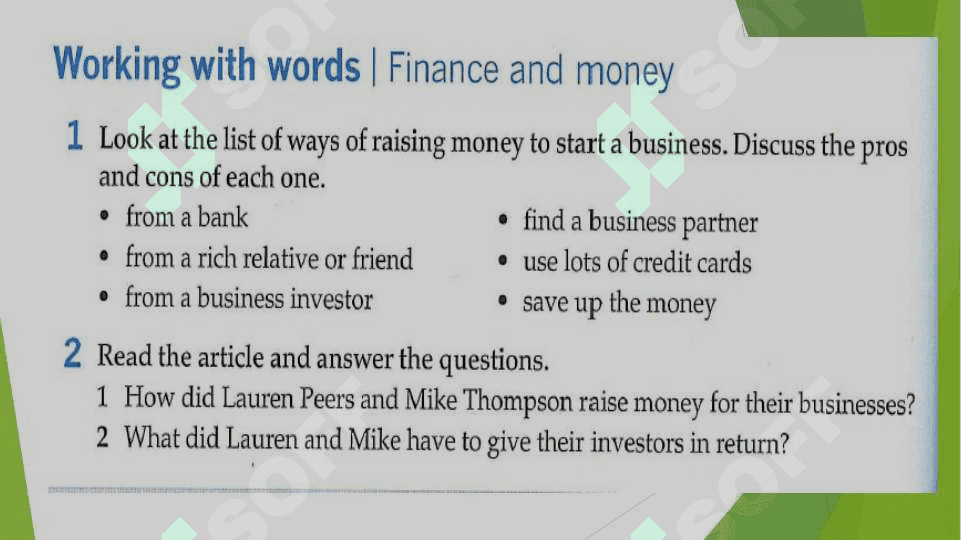 FINANCE AND MONEY 3