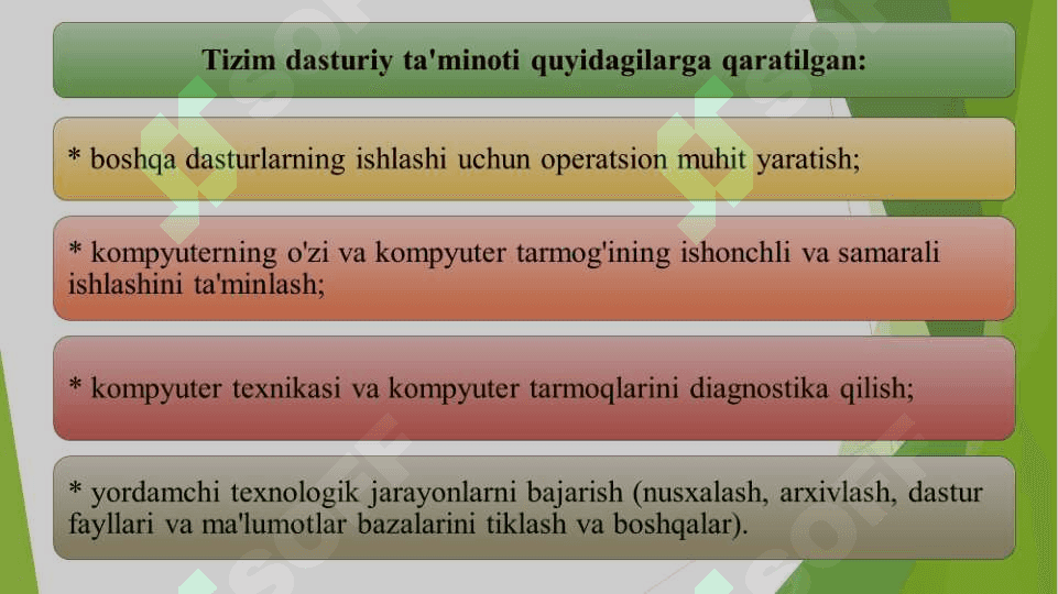 DASTURIY TA’MINOT VA UNING RIVOJLANISH TENDENSIYALARI 8