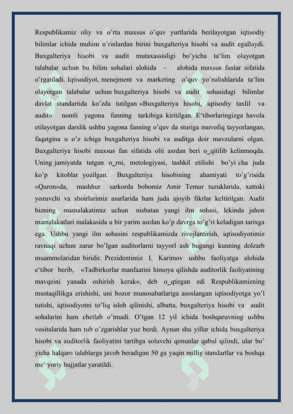 Buxgalteriya hisobini tashkil etish tamoyillari 3
