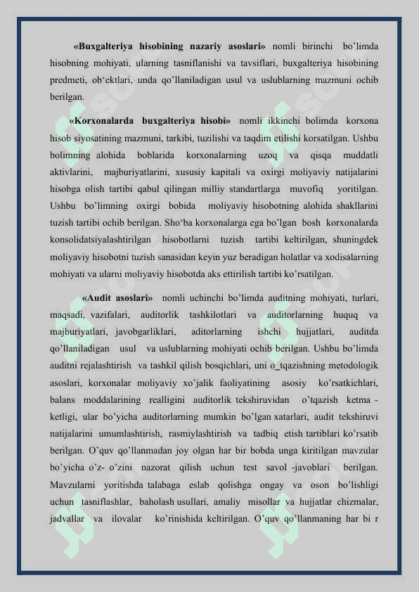 Buxgalteriya hisobini tashkil etish tamoyillari 4