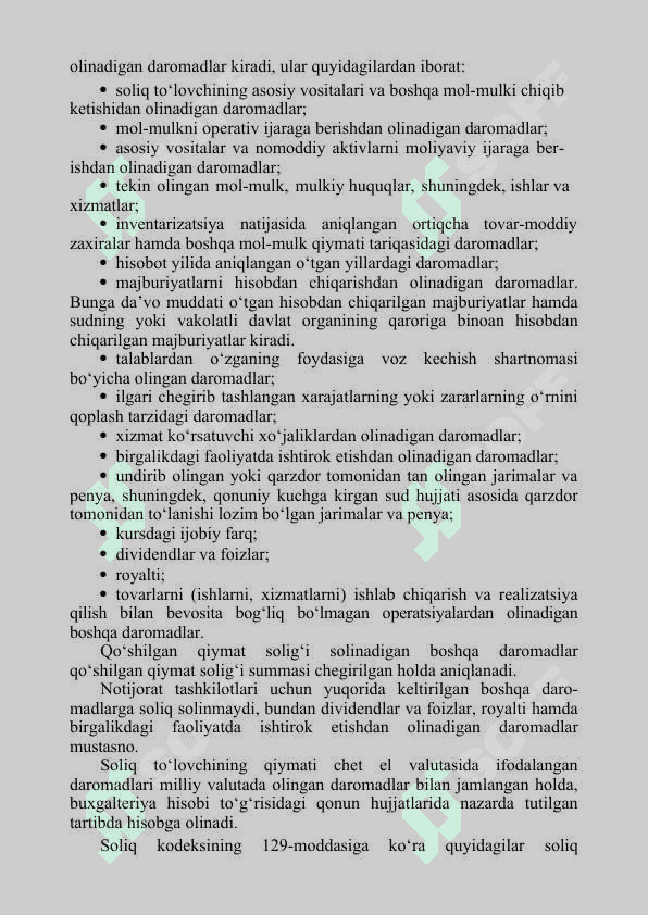 Yuridik shaxslardan olinadigan foyda solig‘i 6