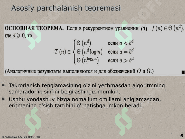 Algoritmlarni ishlab chiqish metodlari 6