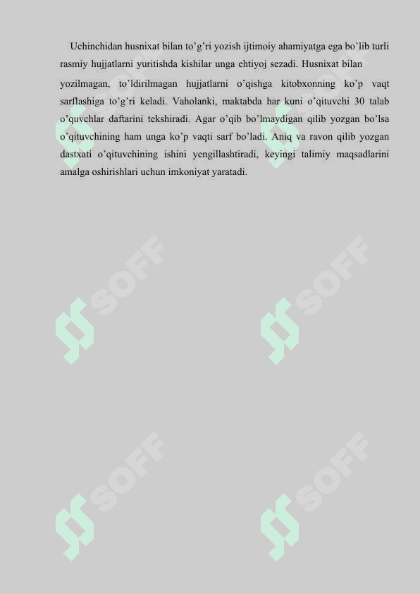 SAVOD O’RGATISH DAVRIDA XUSNIXAT DARSLARINI O’TISH METODIKASI 6