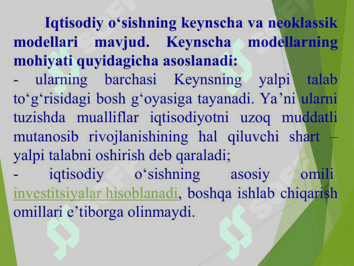 TO‘LIQ  BIR  TARMOQLI  NEOKLASSIK O‘SISH  MODELI 5