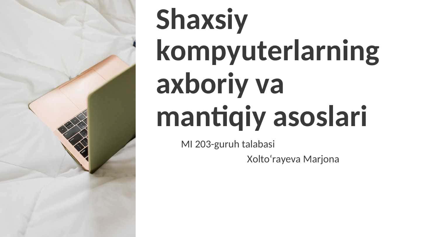 Informatika va raqamli texnologiyalar