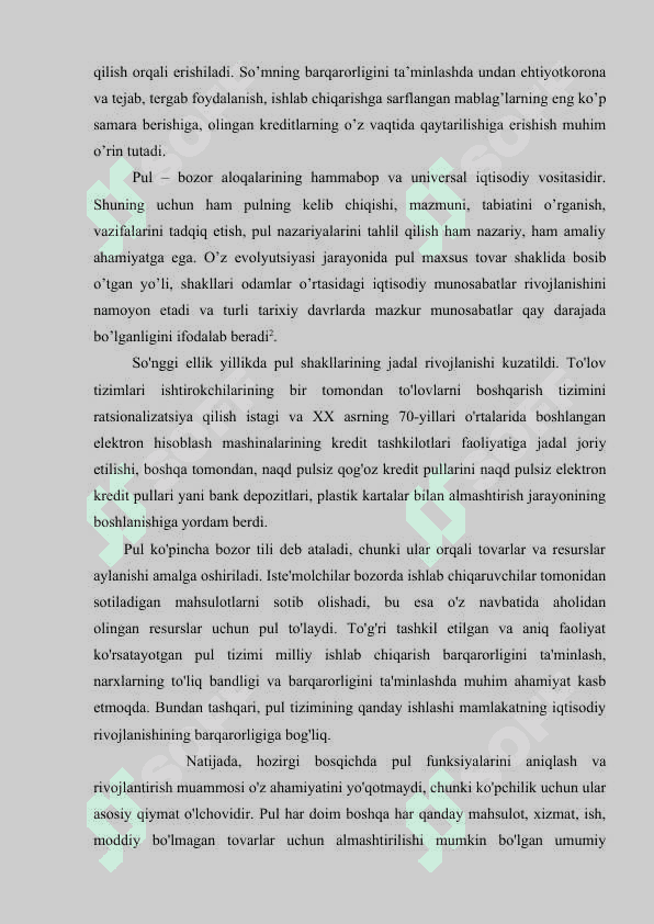 PUL TO'GRISIDAGI TURLI XIL NAZARIYALAR  VA HOZIRGI ZAMON PULINING TAVFSIFI 3