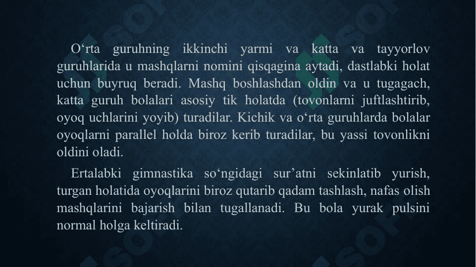 MAKTABGACHA TALIMGA JISMONIY TARBIYA METODIKASINI TADBIQ QILISH 4