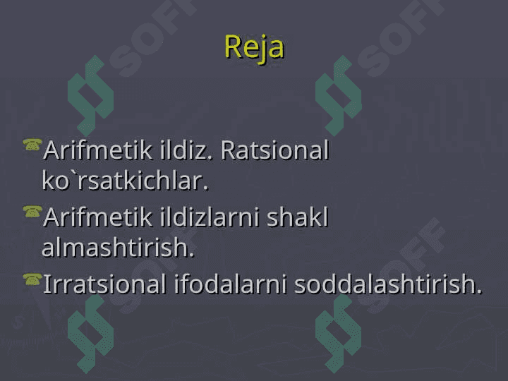 IRRATSIONAL IFODALAR VA ULARNI SODDALASHTIRISH 2