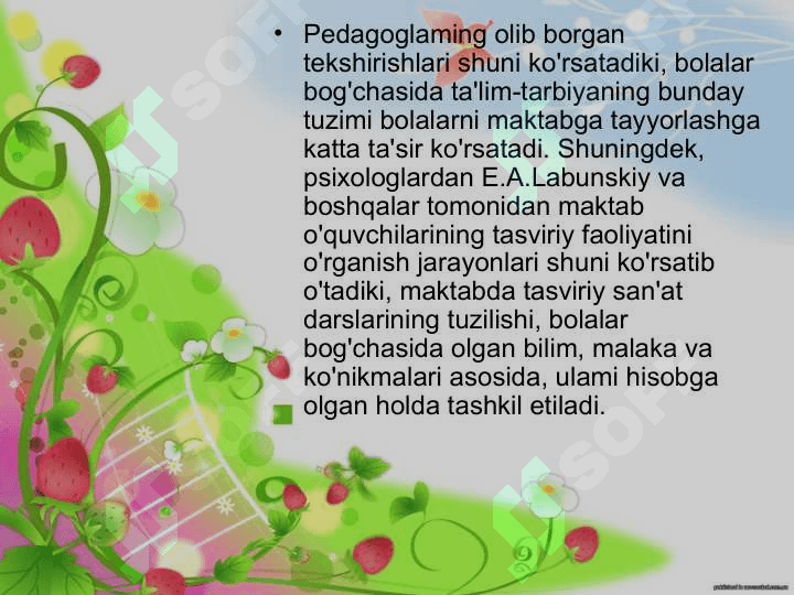 BOLALARNI TURLI FAOLIYAT YO‘NALISHLARIDA SAVODGA O‘RGATISHGA TAYYORLASH. 5