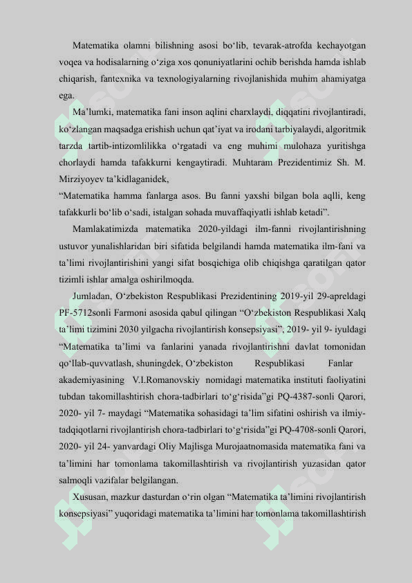 BOSHLANG‘ICH SINFLARDA MATEMATIKA O‘QITISH JARAYONIDA EKOLOGIK TARBIYA BERISH METODIKASI (3-4-SINFLAR MISOLIDA 6
