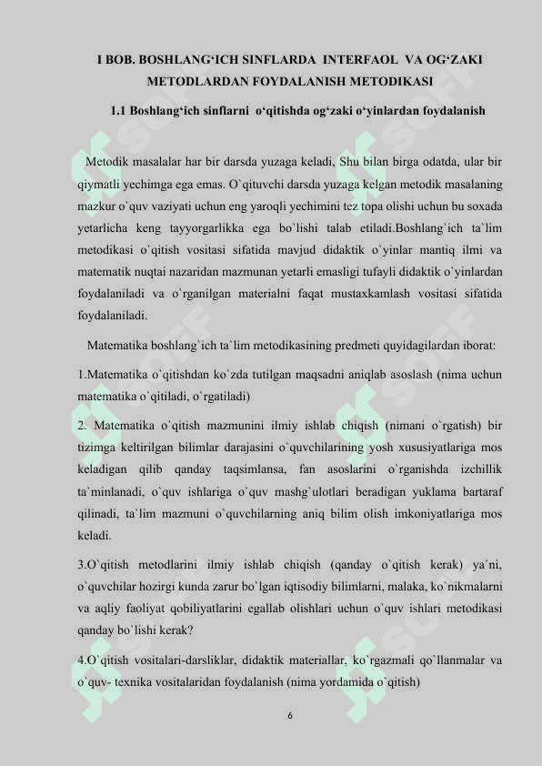 OG‘ZAKI MATEMATIK MASHQLARDAN FOYDALANIB 4-SINF O‘QUVCHILARINI O‘QUV FAOLLIGINI RIVOJLANTIRISH 6