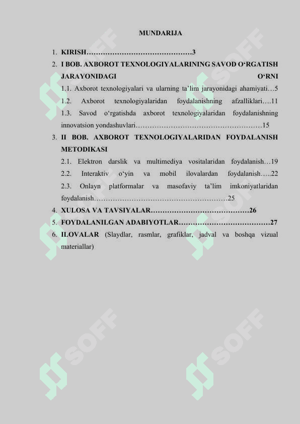 SAVOD O‘RGATISH DARSLARIDA AXBOROT TЕXNOLOGIYALARDAN FOYDALANISH 2