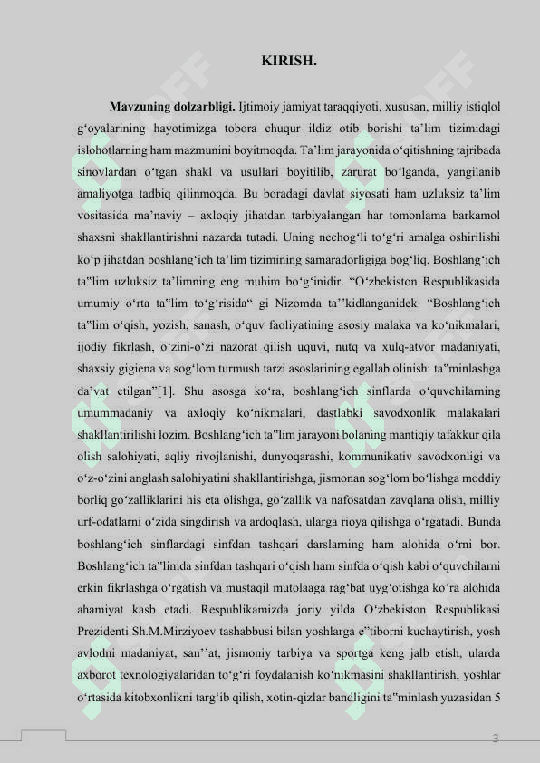 SAVOD O‘RGATISH DAVRIDA SINFDAN TASHQARI ISHLAR («SAVODXONLIK BAYRAMI VA SHUNING KABILAR) NI UYUSHTIRISH 3