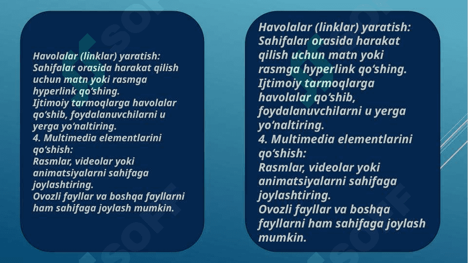 Mavzu:FrontPage dasturi va uning imkoniyatlari. Ijtimoiy tarmoqlardan foydalanish 7