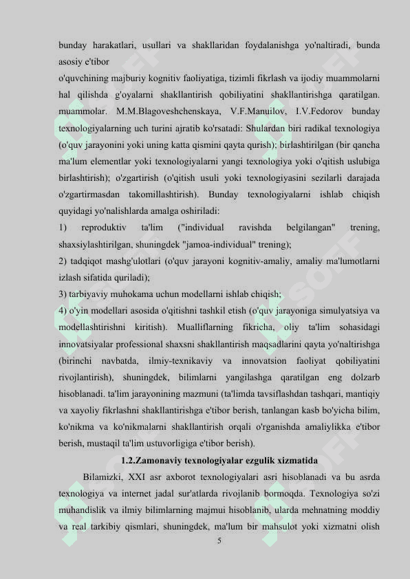 6-SINF TARBIYA FANIDAN “ZAMONAVIY TEXNOLOGIYALAR EZGULIK XIZMATIDA” MAVZUSINI O’QITISH 5