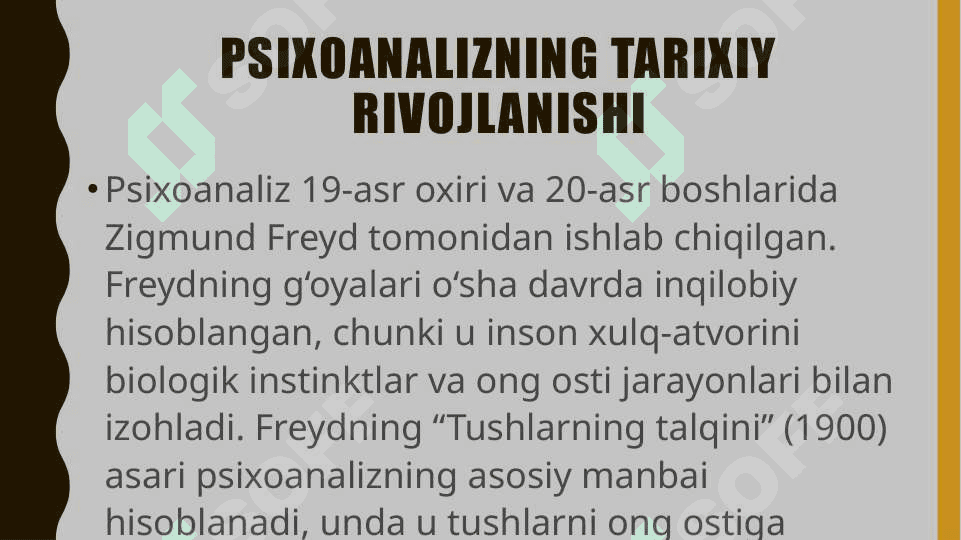 Psixologik konsultatsiyada psixoanalitik yondashuv 8